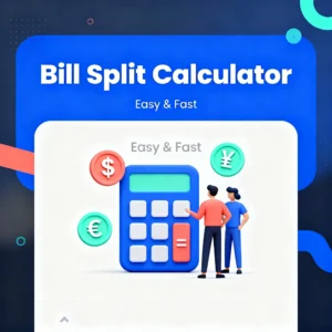 Split Bill Calculator โ Divide the Check, Add Tip, Round Totals