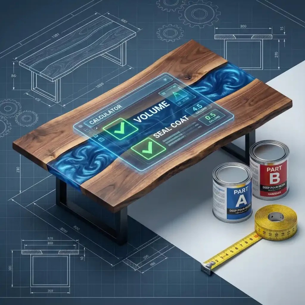 river table epoxy calculator
