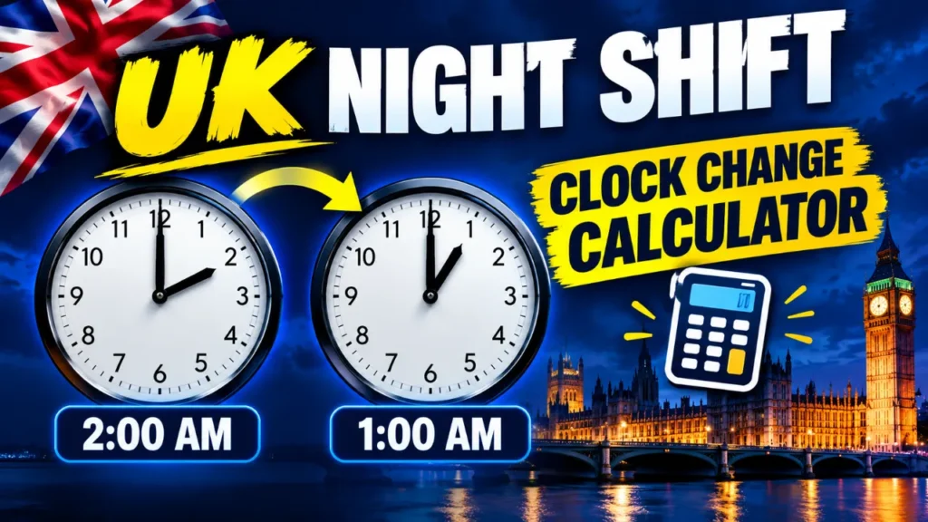 UK Night Shift Clock Change Calculator